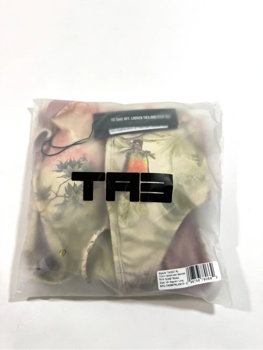 New Ta3 Contour Cheeky Monkey Rose Plungey Triangle One Piece Swimsuit